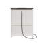 Table de chevet cannelée 2 tiroirs H 24,8 po avec prises intégrées, table de bout cannelée avec rangement ouvert -99201024-99201025