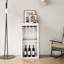 Modern Modular Wine Bar Cabinet With Storage Shelves With Hutch For Dining Room-112056565