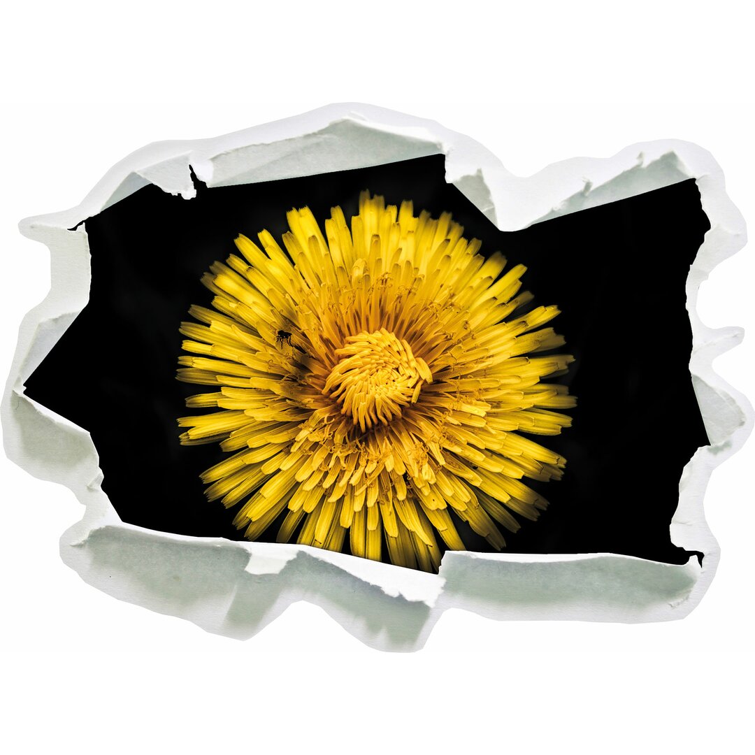 Prächtiger dunkelgelber Blumen-Wandsticker