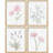 Vibrant Wildflower " IDEA4WALL Framed Lavender Rose Daisy Cornflower Wall Art, Set Of 4 Nature Wilderness Wall Decor Prints, Botanical Floral Wall Decor For Living Room, Bedroom " 4 - Pieces-119403122-90161908