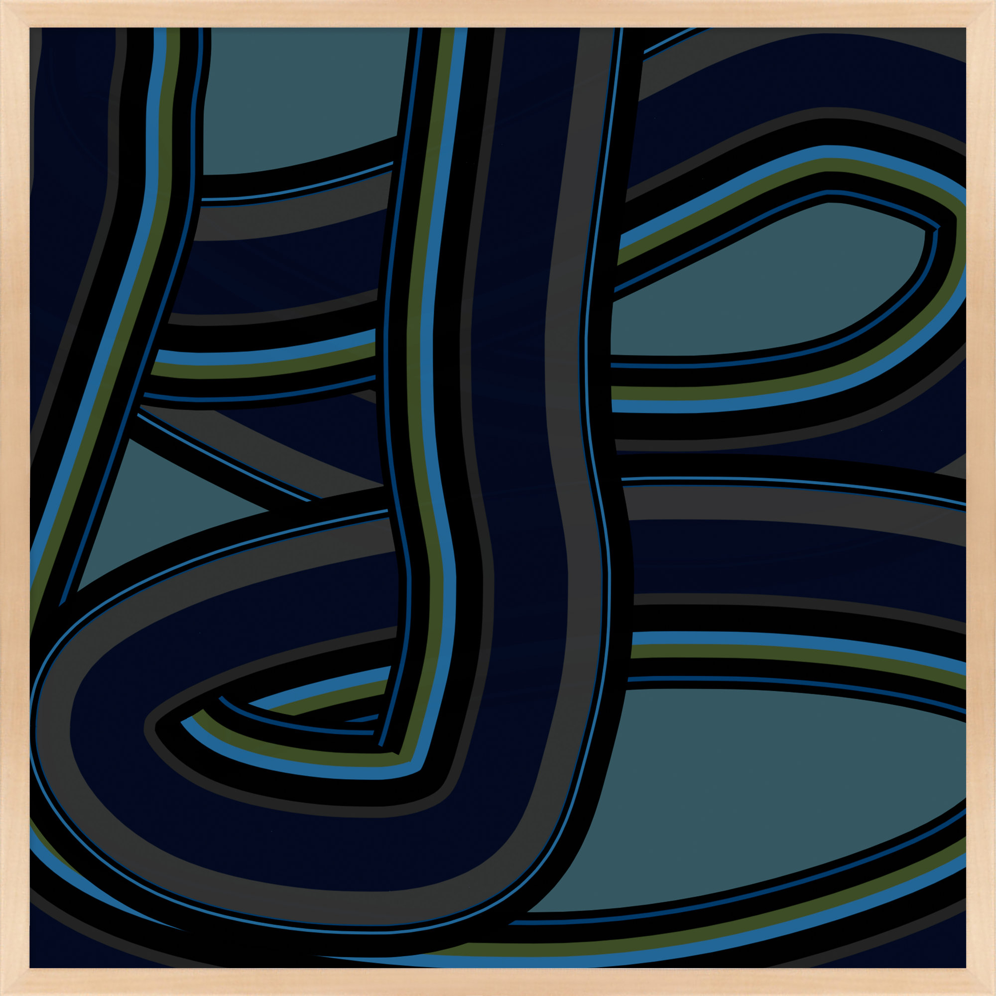 Stone Blue Twist by Jacques Pilon, 30" H x 30" W x 1.25" D, Brown