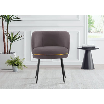 Chaise d'appoint en velours Kaya