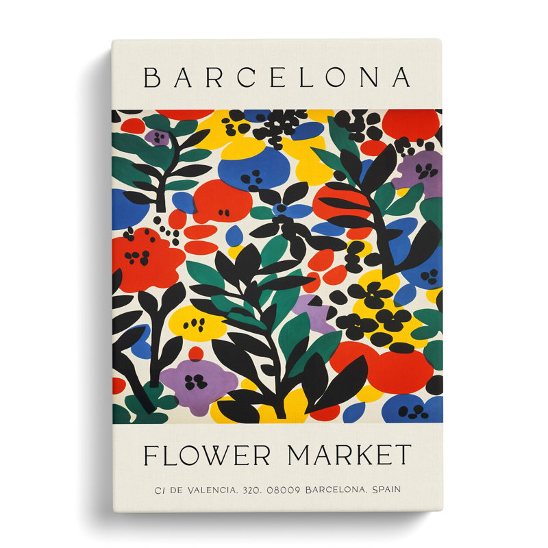 XMKTMKT-243 Flower Market Exhibition Barcelona No.1 - Wrapped Canvas Print, 50cm H x 35cm W x 3cm D
