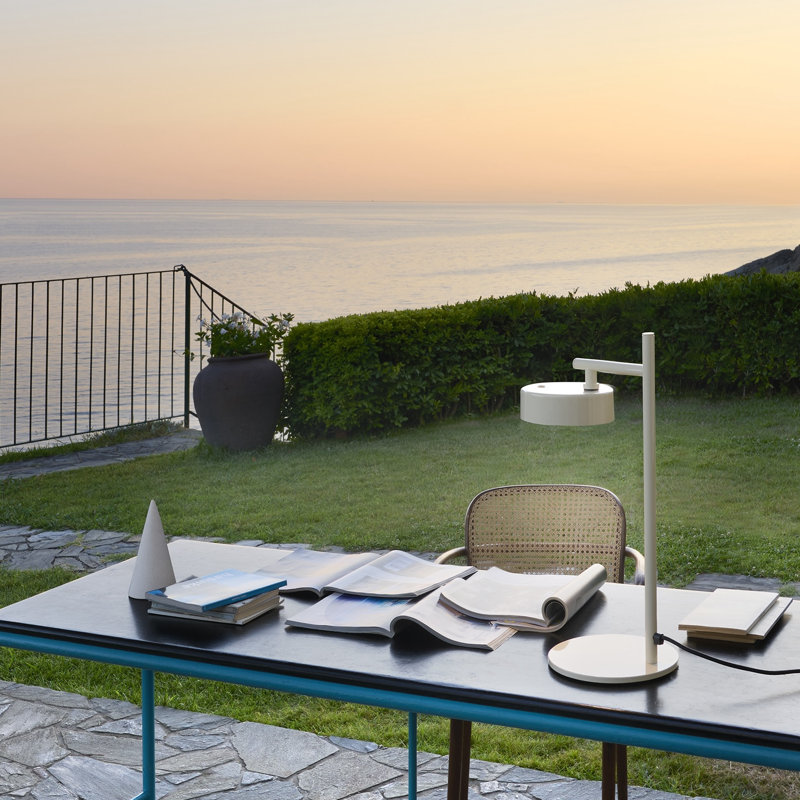 Berlin Outdoor Table Lamp, Ivory