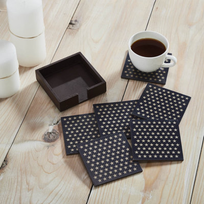 Ensemble de 6 sous-verres en MDF Classic