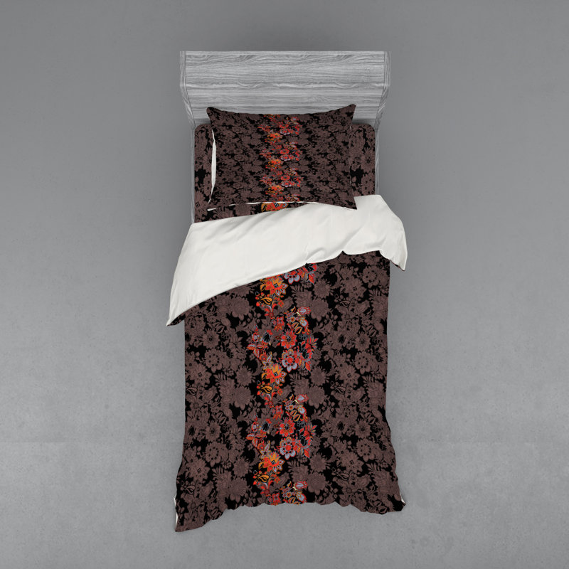Traditional Polyester Floral Duvet Cover, Twin XL Duvet Cover + 2 Additional Pieces
