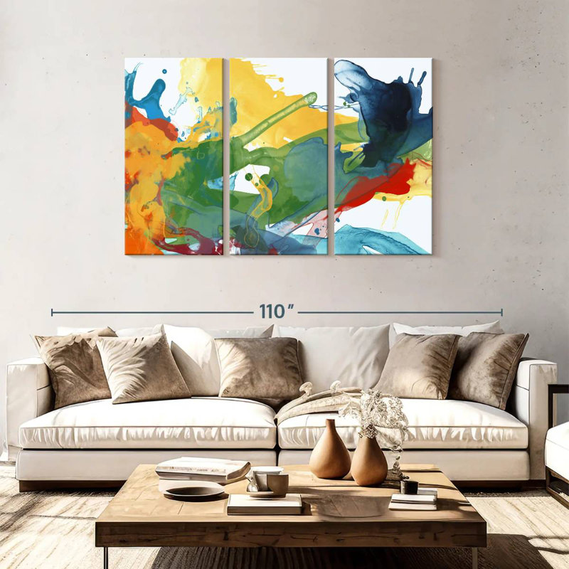 Avery Primary Abstract I, 48" H x 74" W