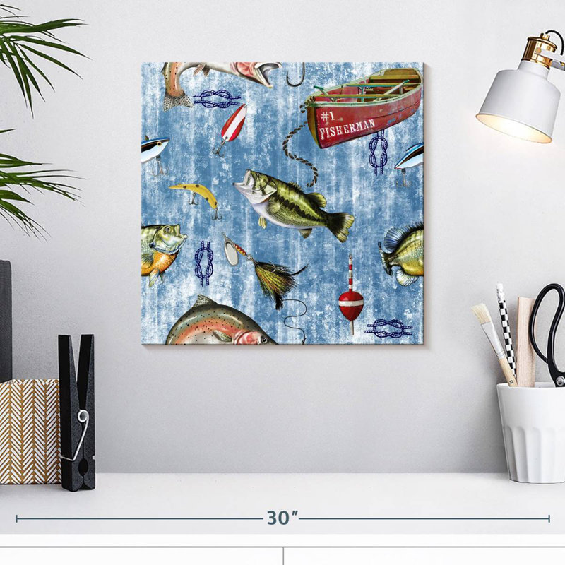 Pêcheur, H 16 po x l 16 po