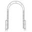 Arche de jardin en acier galvanisé thermolaqué pour plantes grimpantes, 55 x 14,5 x 94,5 pouces