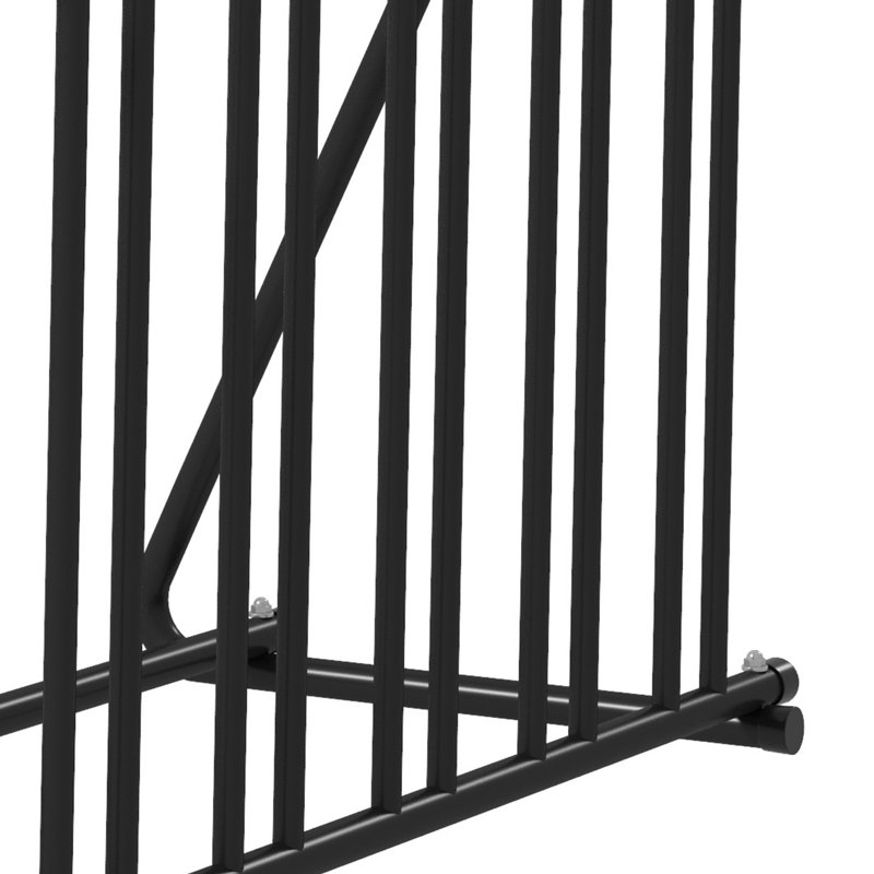Support à vélo simple face avec capacité de 3 vélos, noir