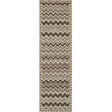Abbott Hand Tufted Wool Chevron / Zig Zag Area Rug in Tan