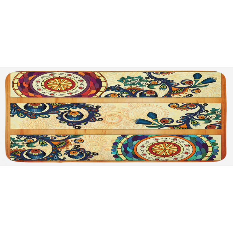 Eclectic Floral Polyester Kitchen Mat