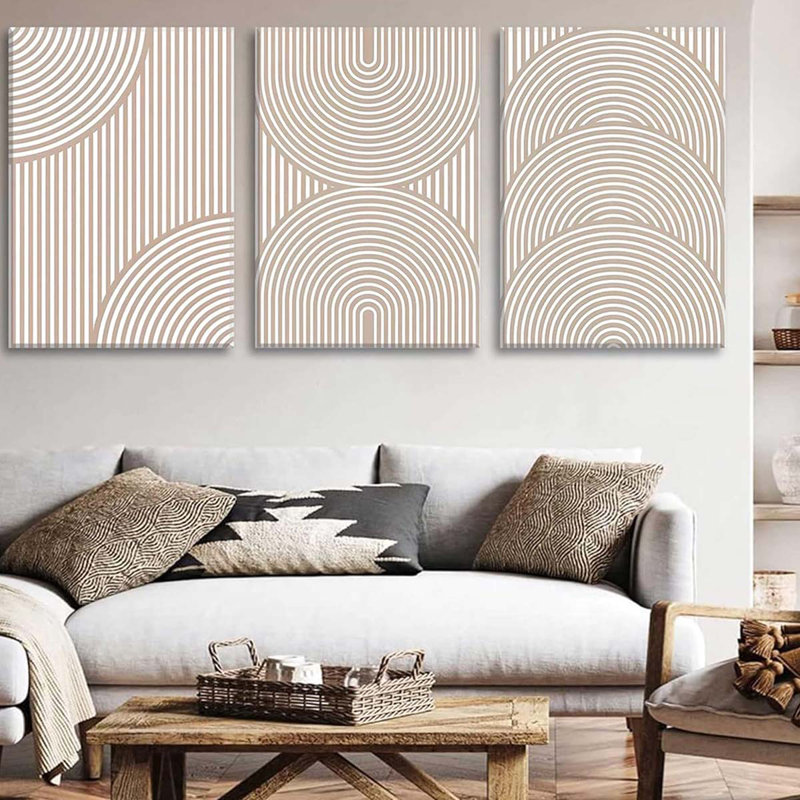 3 Piece Wrapped Canvas Print, 40 cm H x 90 cm W