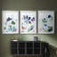 Trace tropicale III - reproduction encadrée sur mesure de qualité supérieure mate - 3 pièces-372084834-372084839