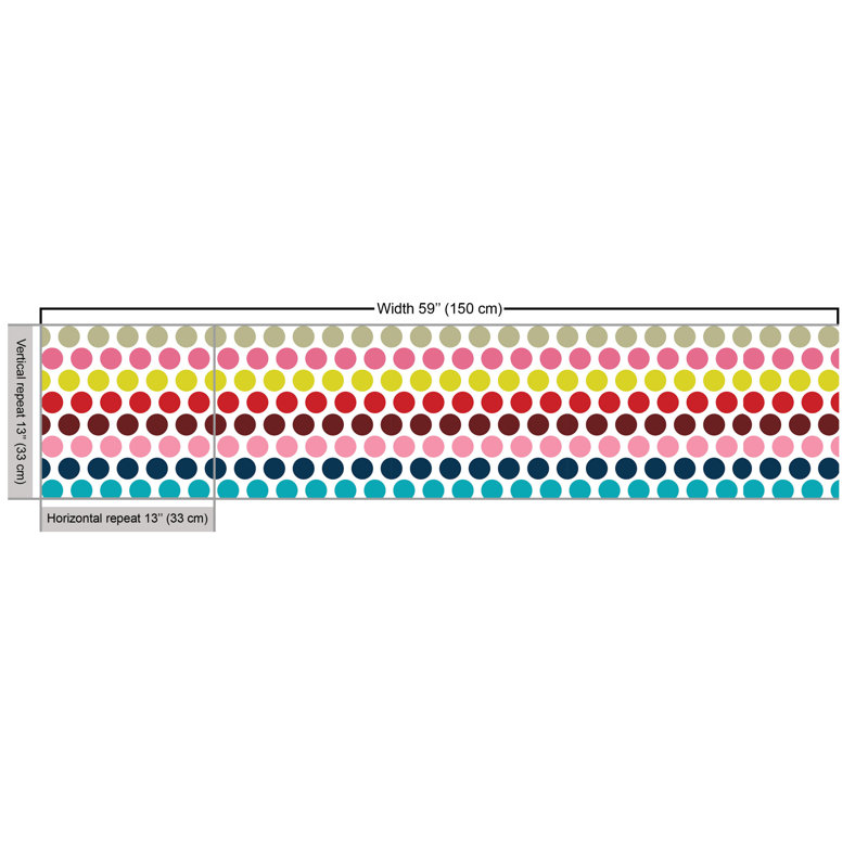 Chrisitan Colourful Rounds on a Plain Background Multi-Purpose Fabric