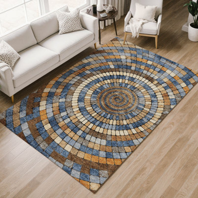 Premium Machine Washable Mayfield AMF2216 geometric Rug
