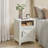 Bauman Farmhouse Nightstand, Bedside Table with a Cabinet and Open Compartment-73822924