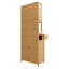 Armoire de rangement en bambou à double porte de 72 pieds de hauteur, couleur bois, double capacité