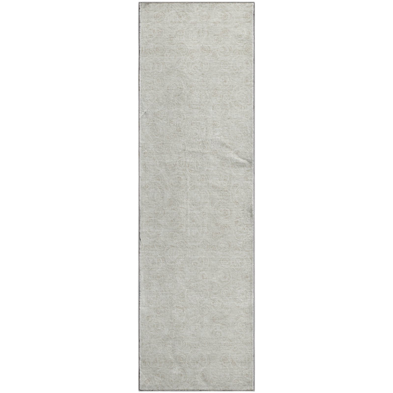 Premium Machine Washable Prisco Ivory Rug, Runner 2'3" x 7'6"