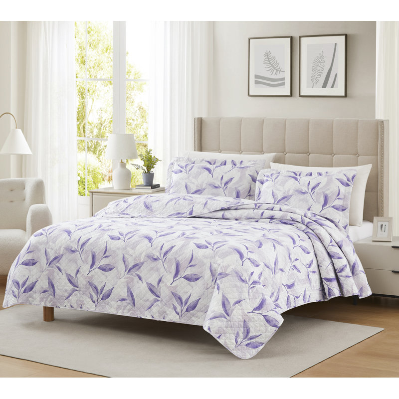 Mayfair Floral Quilt, King Quilt + 2 King Shams
