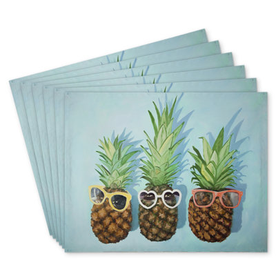 Summer Pineapples Polyester Masvingo Set of 6 - Home Decor