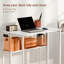 Bureau pliant, bureau d'ordinateur portable avec roulettes, blanc-1937764168