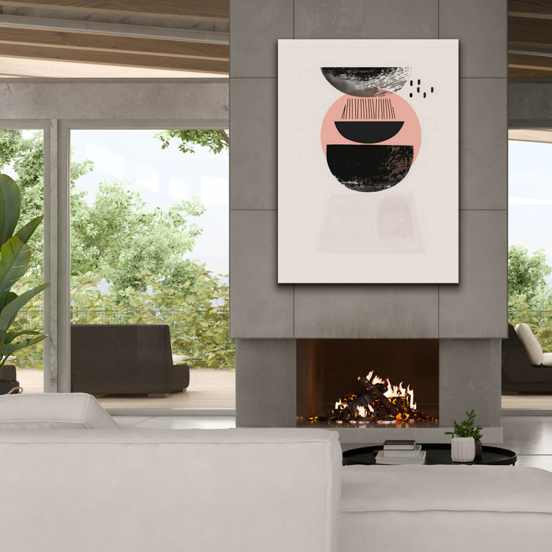 Art mural sur toile Wrought Studio ™ «Abstract Minimalist Shapes No 8» par Andreas Magnusson, H 54 po x l 40 po x P 1,5 po