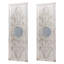 De 2 panneaux muraux en bois de 17 po x 48 po, blanc vieilli avec miroirs ronds, fabrication en bois de sapin robuste pour la décoration de 2 grands panneaux, 17 po x 48 po, finition et intérieur de la maison