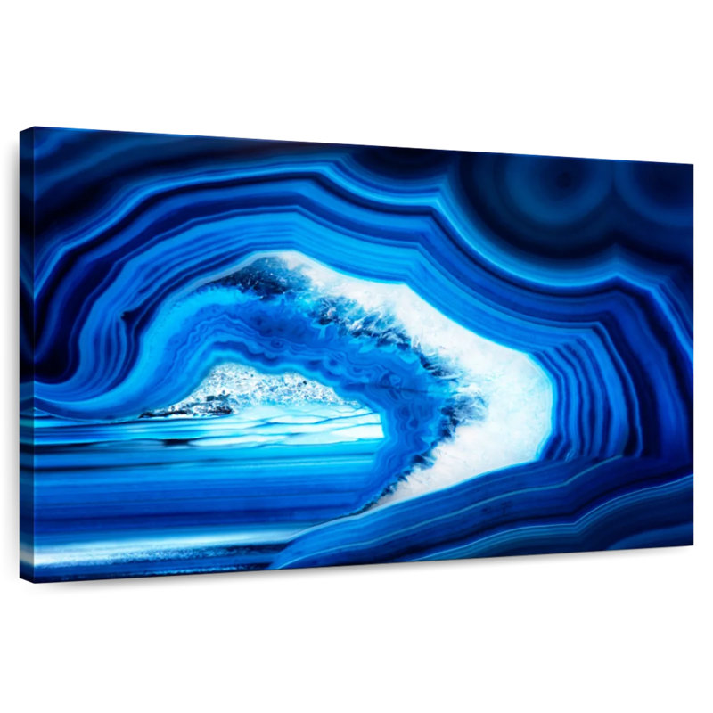 Alvord tranche d'agate bleue, H 32 po x l 48 po