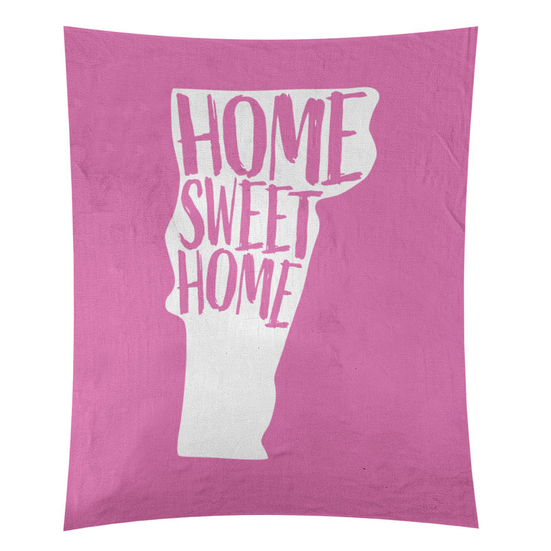 Tapisserie murale Home Sweet Vermont, H 80 po x l 68 po, Rose