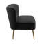 Delmon Velvet Loveseat with Gold Chrome Legs-2143574464