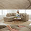 Jumbo Cord Upholstered Corner Sofa Small Back Cushion with Foot Stool -124794855-115617614