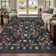 Tapis floral ultra doux et lavable