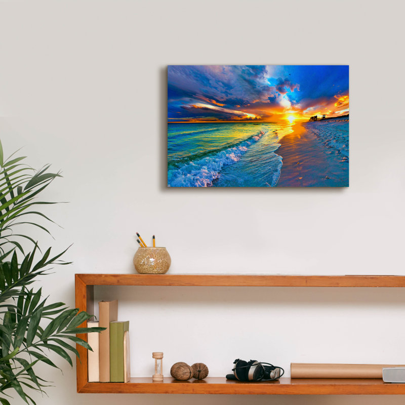 «Beach Landscape» par Ezra Tanner, reproduction d'art sur toile, H 12 po x l 18 po x P 0,75 po