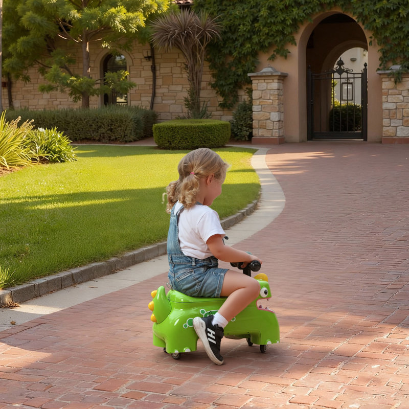 HOMCOM Floor To Floor Ride On, Green