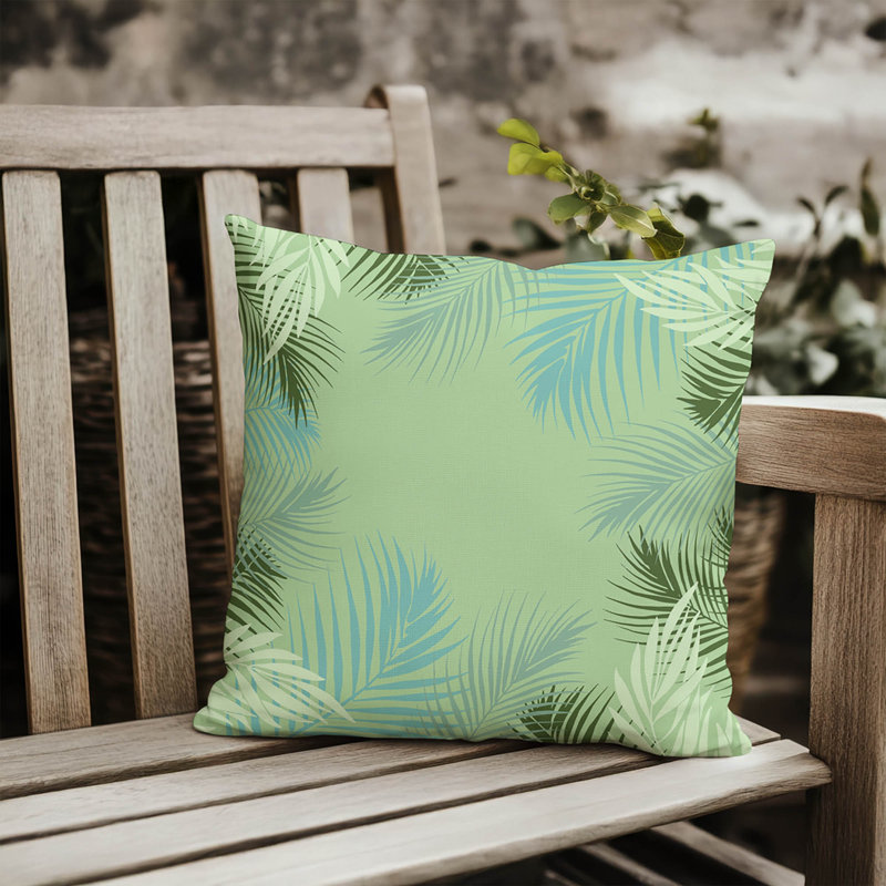 Palm Outdoor Pillow, 16"H x 16"W