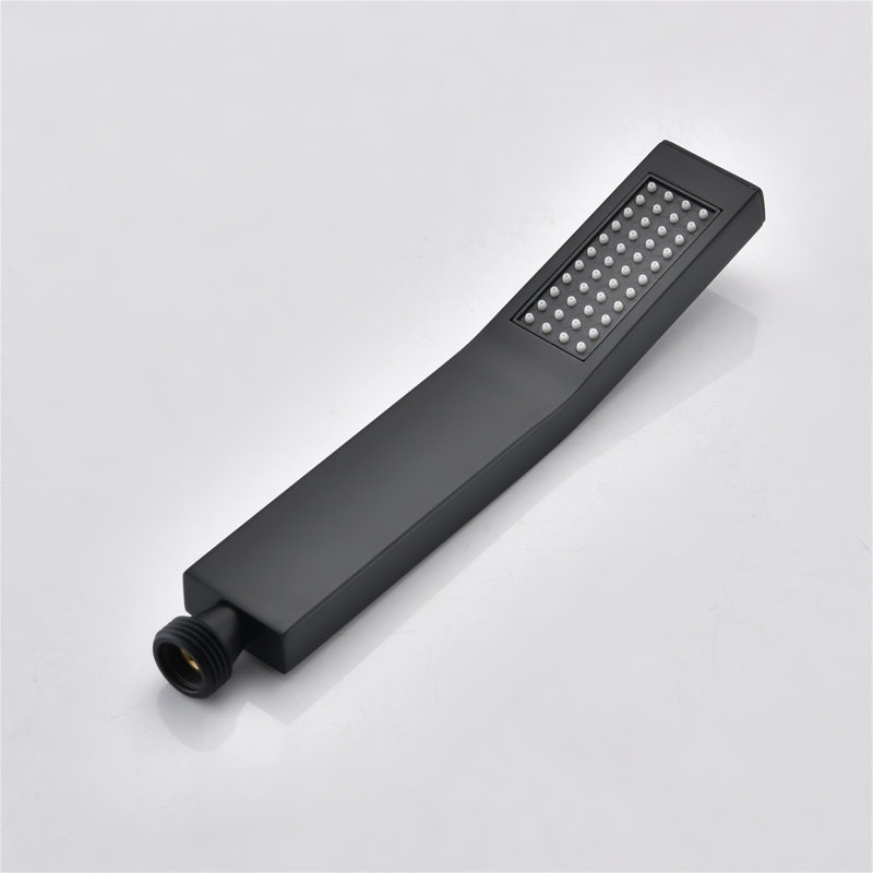 Ensemble de système de douche de plafond avec douche à main et pomme de douche 16 po, Noir mat