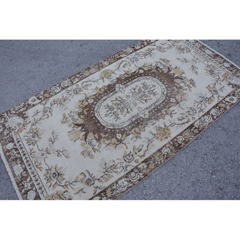 Turkish Rugs, Vintage Rugs, Modern Rug, Bedroom Rugs, 3.6x6.7 ft Area Rugs, Brown Cool Rugs