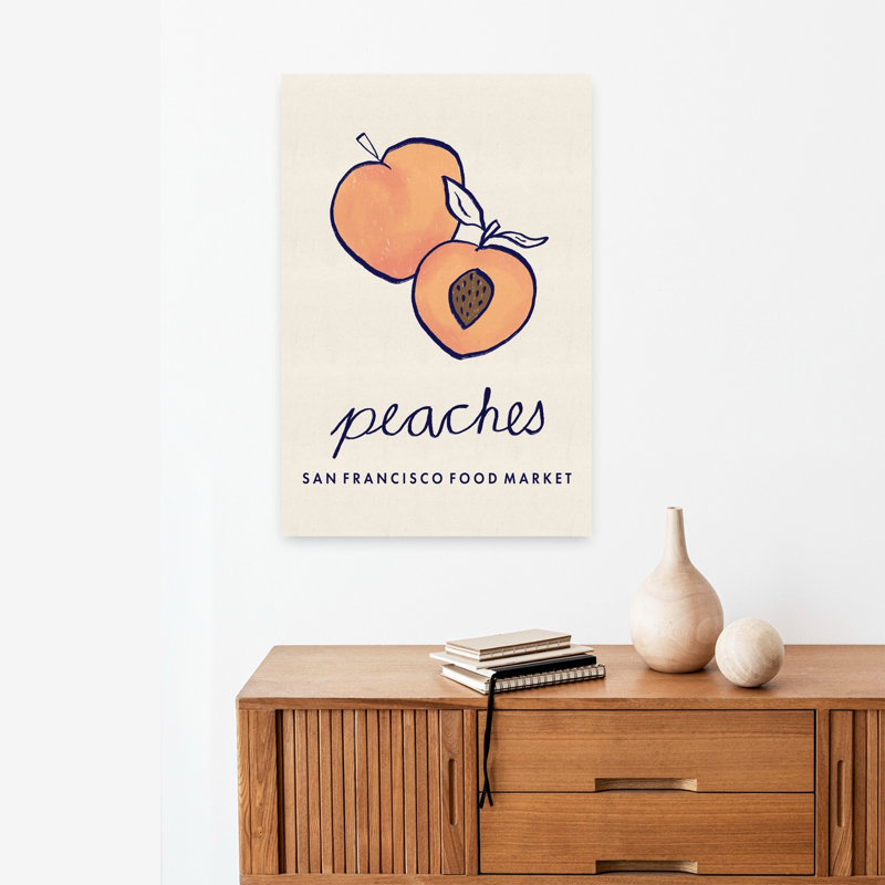 Fresh Summer Peaches by Dirkie Nell - Wrapped Canvas Print, 60.96 cm H x 40.64 cm W