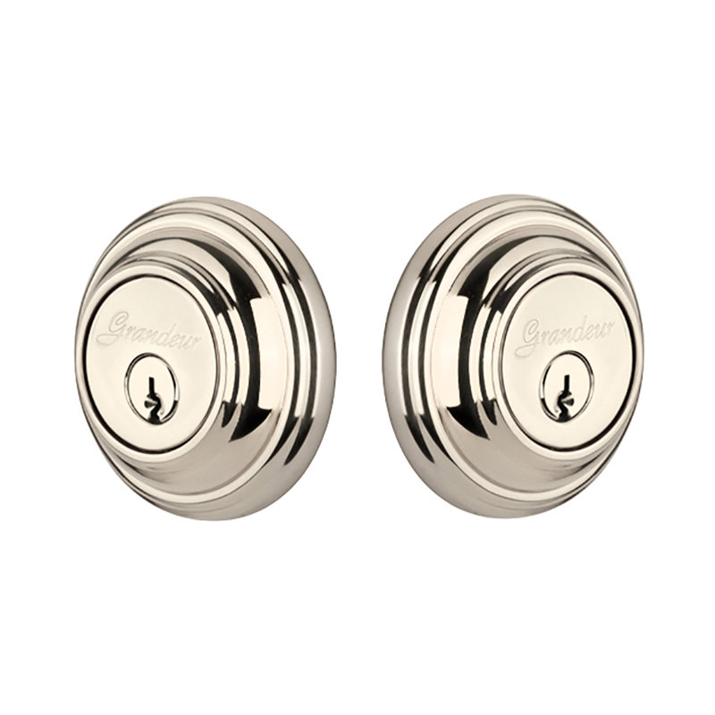 Georgetown Double Cylinder Deadbolt, Polished Nickel, 2.75"