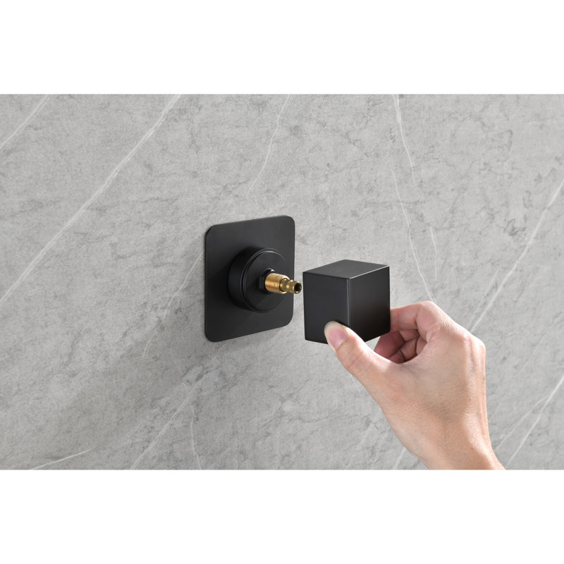 3/4" Cast Metal Valve For Shower Volume Control - Adjustable Brass Handle Body, To Corrosion And Rust, Matte Black Appearance, Install Easily Mechanism In With Body Resistance & Rust Proof, Easy