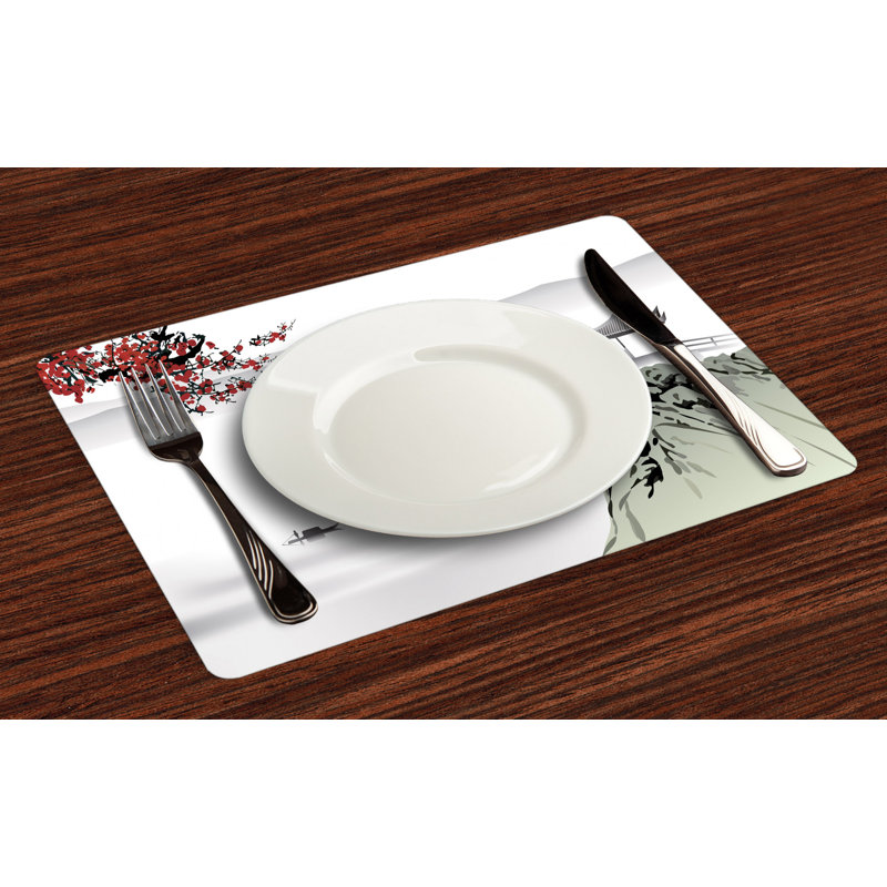 Ratcliff Asian Cherry Blossoms and Boat Placemat