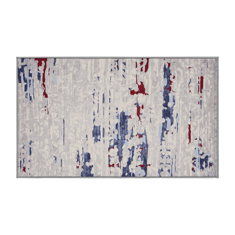 Machine Washable Gray Area Rug