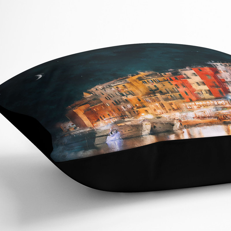 Square Cushion, 40cm H x 40cm W x 15cm D, Black