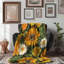 Jeté Golden Marigold Posies - 1 pièce Sherpa Bl Premium-1360674733