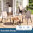 Patio Dining Set For 6, Outdoor Table And Chairs W/1.69?Umbrella Hole, All Weather Patio Furniture Set, 30"X 55" Table And Stackable PVC-coated polyester Chair, For Lawn, Deck (Umbrella Not Included)-1886006100-1896789700