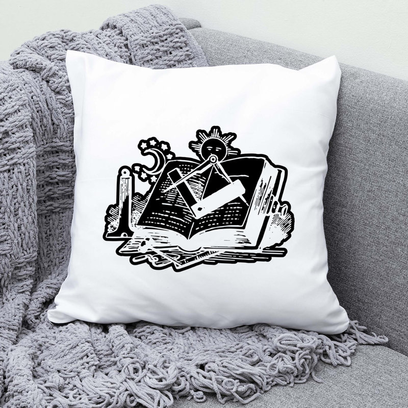 Nautical Sea Life_96 - Coussin décoratif en polyester, H 16 po x l 16 po
