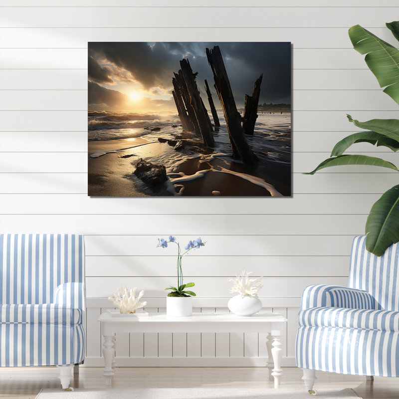 «Beach Photo Rockies IV» sur toile, H 24 po x l 32 po x P 1 po, Toile tendue