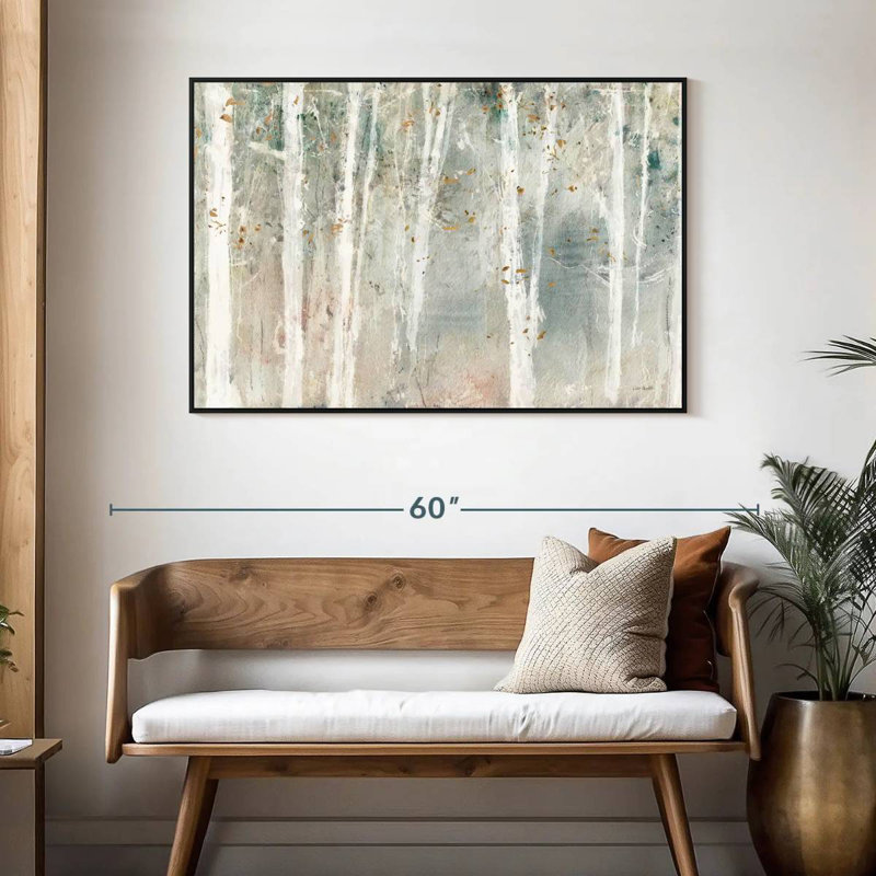 A Woodland Walk I, 46 po x 31 po, Cadre flottant noir