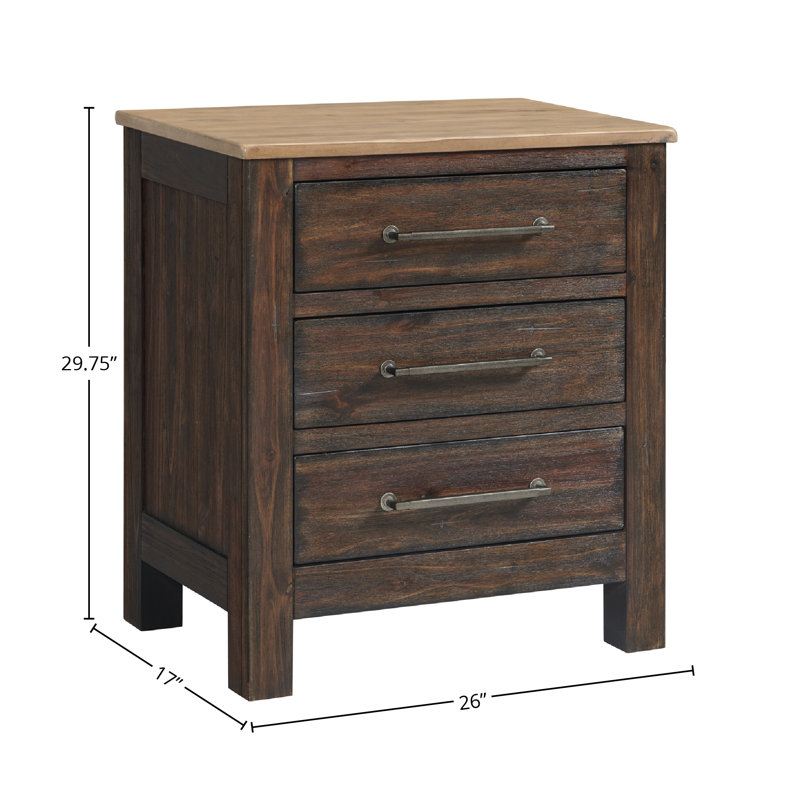 Table de chevet en acacia Raashid